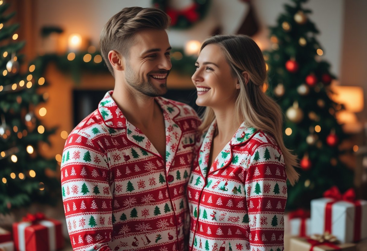 Find den perfekte julepyjamas til par hos Tanktop dk
